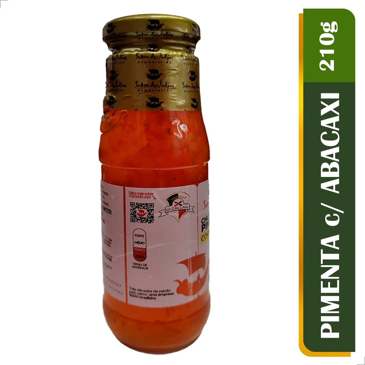 Chutney de Pimenta com Abacaxi - 210g Sabor das Indias